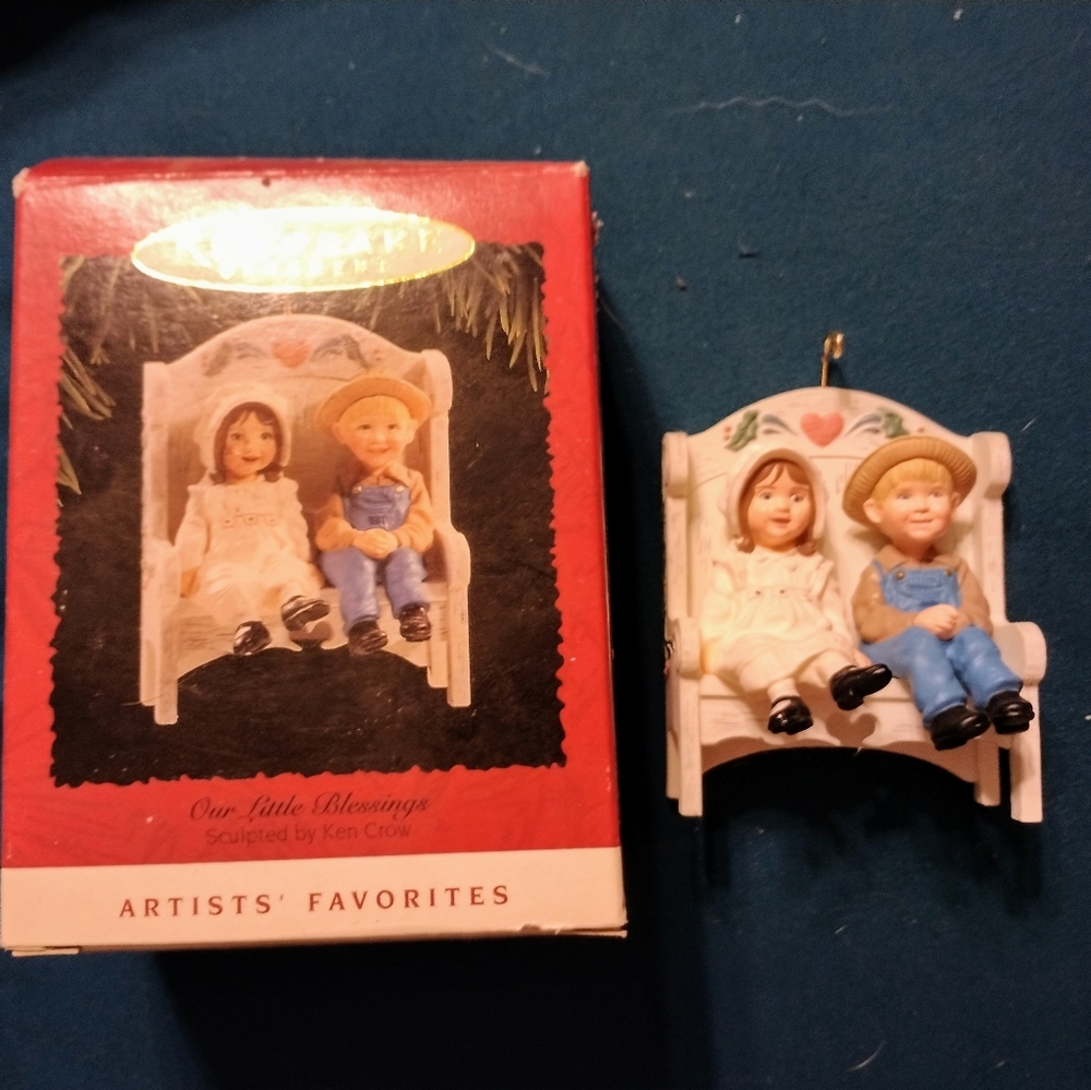 Vintage 1995 Our Little Blessings Hallmark  Christmas Ornament